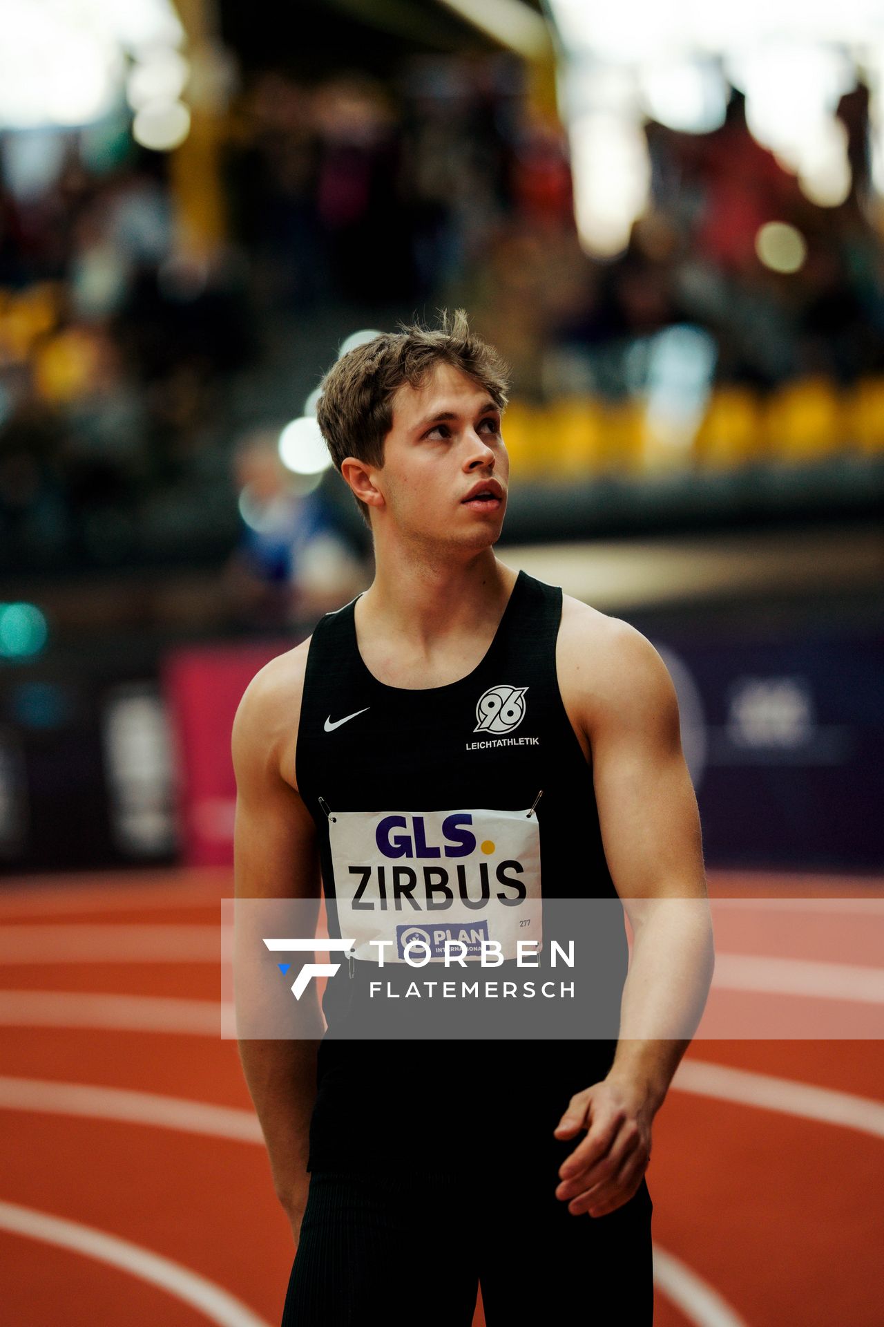 Milian Zirbus (Hannover 96) am 01.03.2026 bei den Deutschen Hallen Meisterschaften in der Helmut-Körnig-Halle in Dortmund