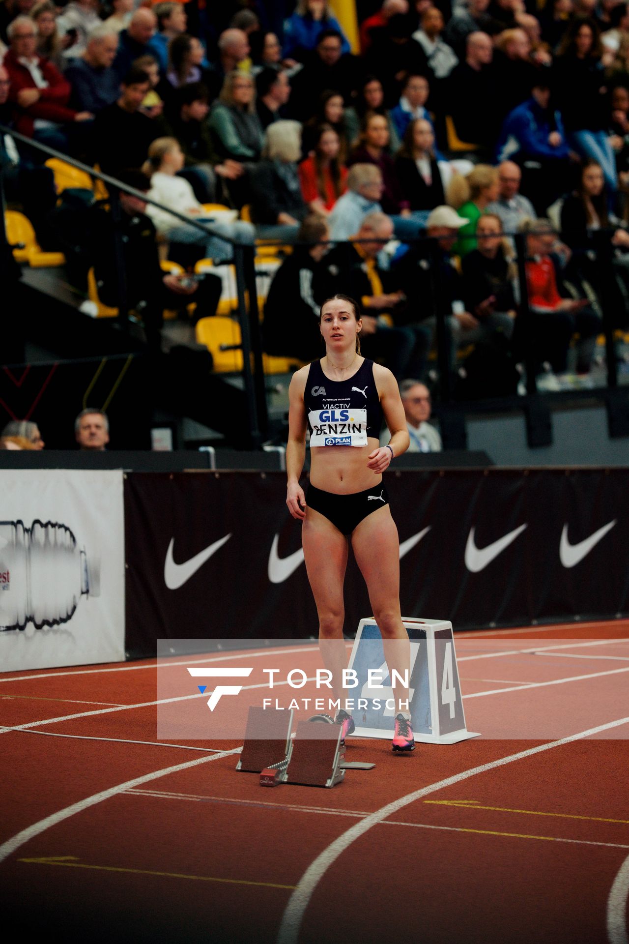 Lea Sophie Benzin (Cologne Athletics) am 01.03.2026 bei den Deutschen Hallen Meisterschaften in der Helmut-Körnig-Halle in Dortmund