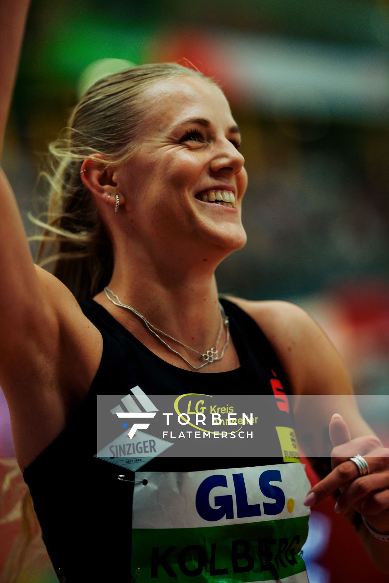 Majtie Kolberg ( LG Kreis Ahrweiler) am 01.03.2026 bei den Deutschen Hallen Meisterschaften in der Helmut-Körnig-Halle in Dortmund