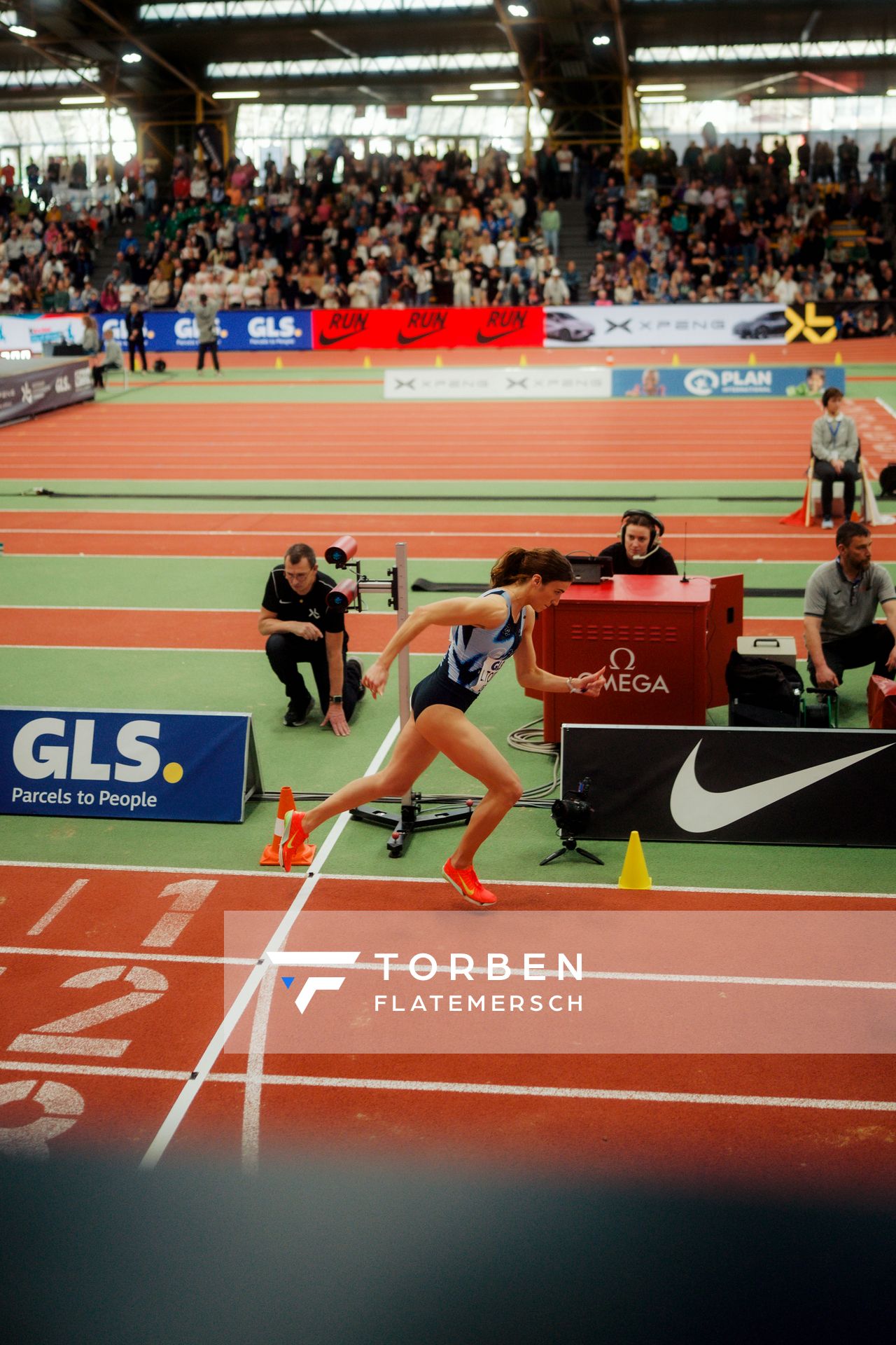 Lara Tortell (Athletics Team Karben) am 01.03.2026 bei den Deutschen Hallen Meisterschaften in der Helmut-Körnig-Halle in Dortmund