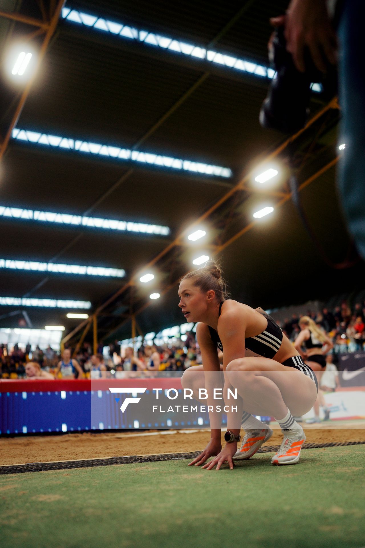 Gina Lückenkemper (SCC Berlin) am 01.03.2026 bei den Deutschen Hallen Meisterschaften in der Helmut-Körnig-Halle in Dortmund