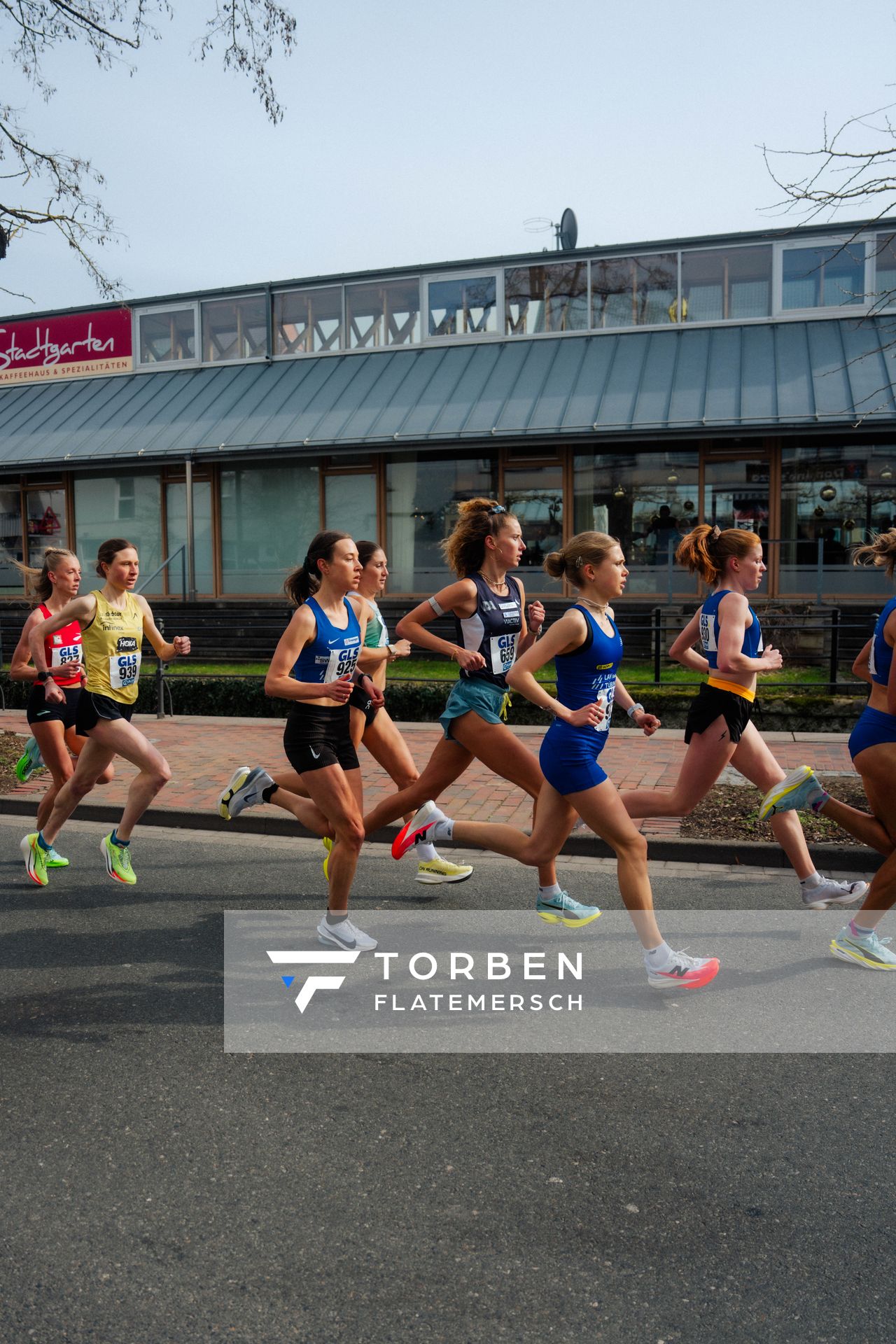 Hanna Klein (LAV Stadtwerke Tübingen), Esther Pfeiffer (Düsseldorf Athletics), Lisa Merkel (LAV Stadtwerke Tübingen), Eva Dieterich (LAV Stadtwerke Tübingen) am 08.03.2026 bei den Deutschen Meisterschaften 10 km Straße in Uelzen