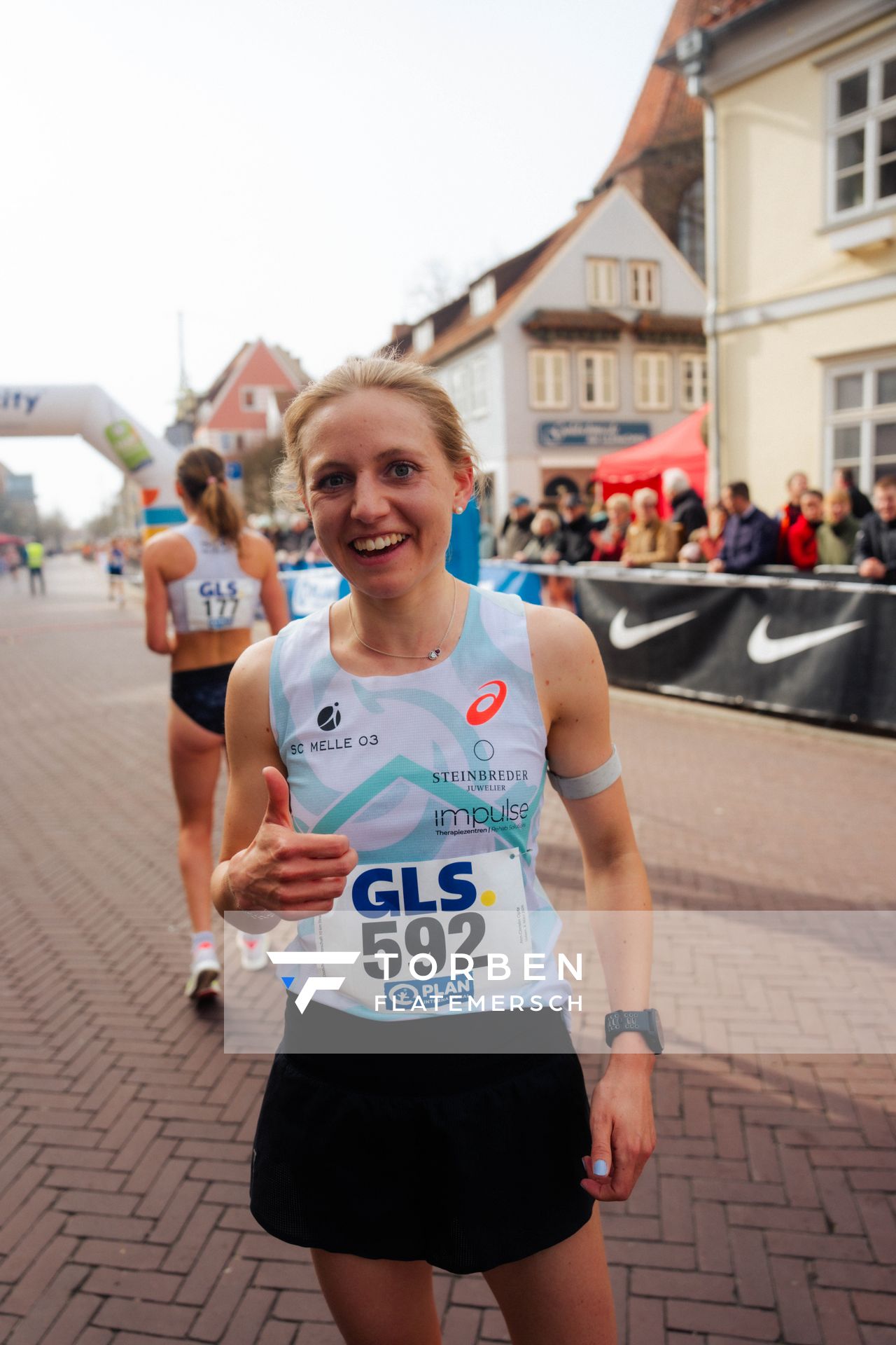 Ann-Christin Opitz (SC Melle 03) am 08.03.2026 bei den Deutschen Meisterschaften 10 km Straße in Uelzen