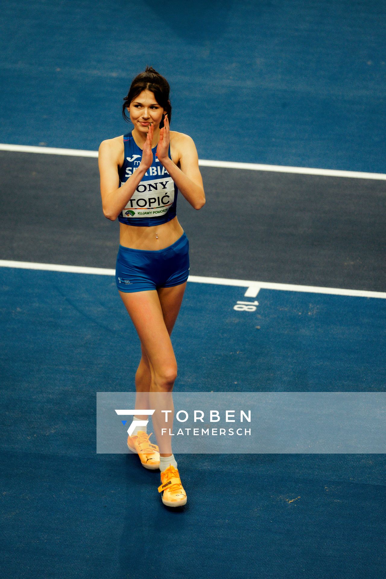 Angelina Topić (Serbia) on 20.03.2026 at the World Athletics Indoor Championships 2026 in Torun