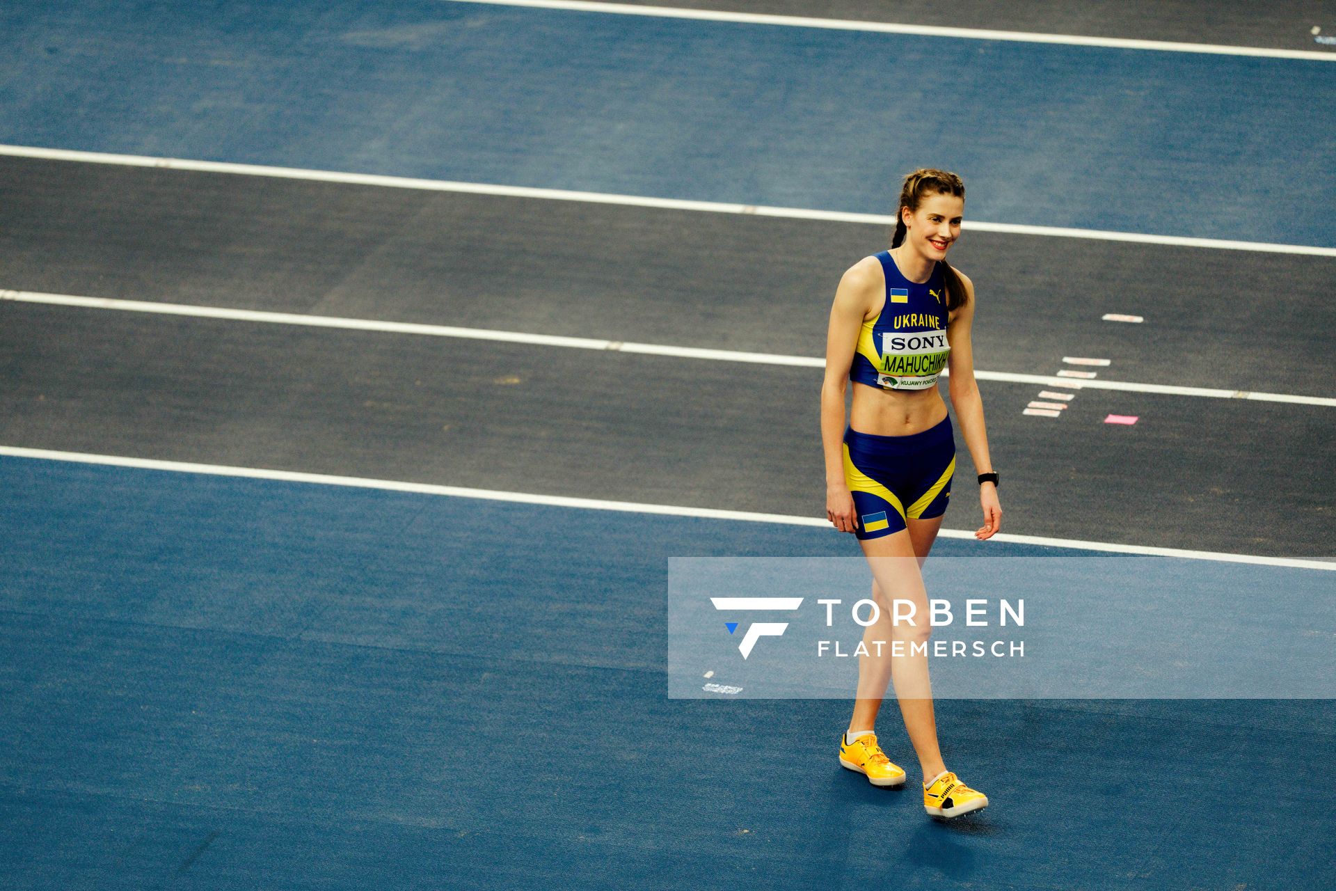 Yaroslava Mahuchikh (Ukraine) on 20.03.2026 at the World Athletics Indoor Championships 2026 in Torun