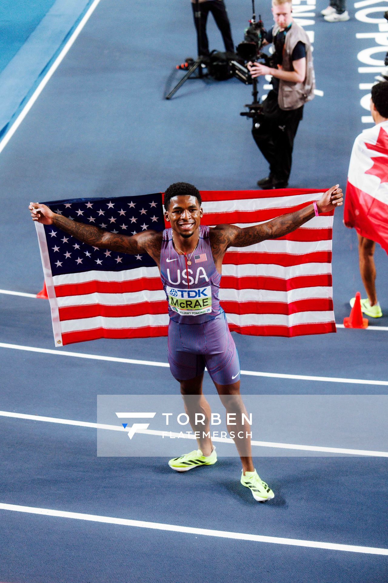 Khaleb McRae (United States) on 21.03.2026 at the World Athletics Indoor Championships 2026 in Torun