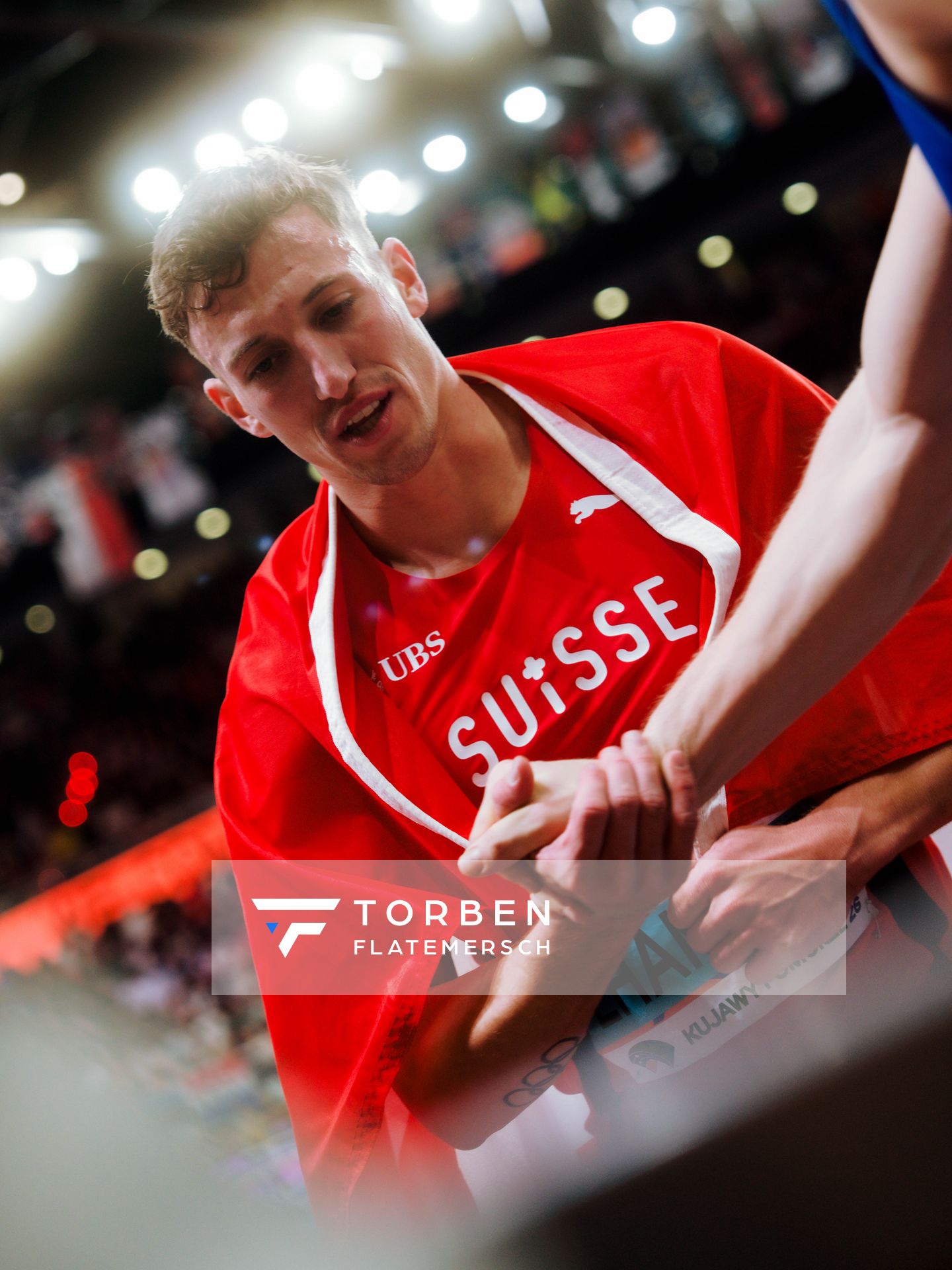 Simon Ehammer (Switzerland) on 21.03.2026 at the World Athletics Indoor Championships 2026 in Torun