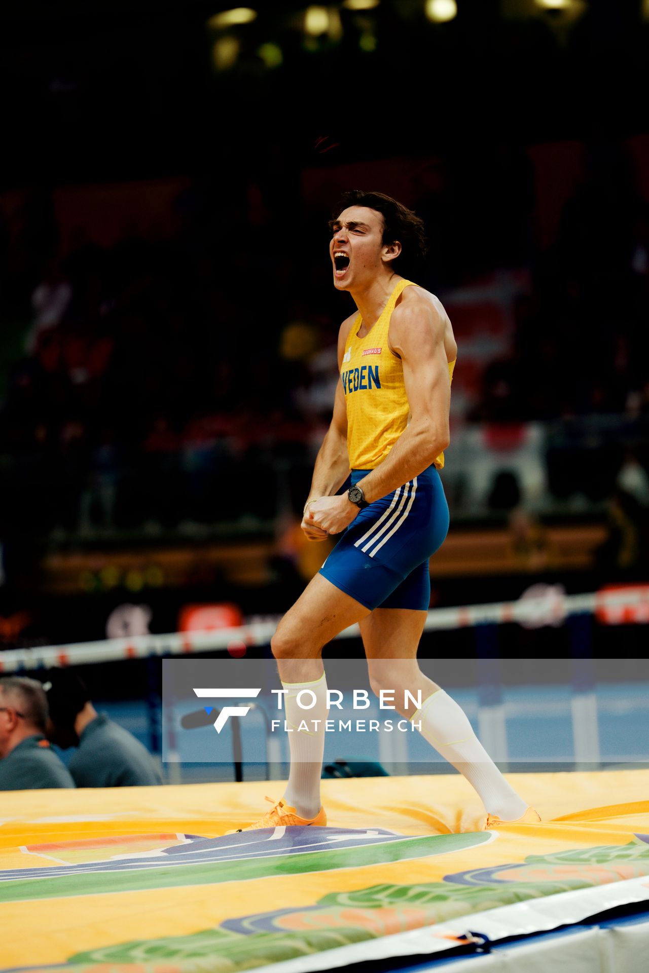 Armand Duplantis (Sweden) on 21.03.2026 at the World Athletics Indoor Championships 2026 in Torun