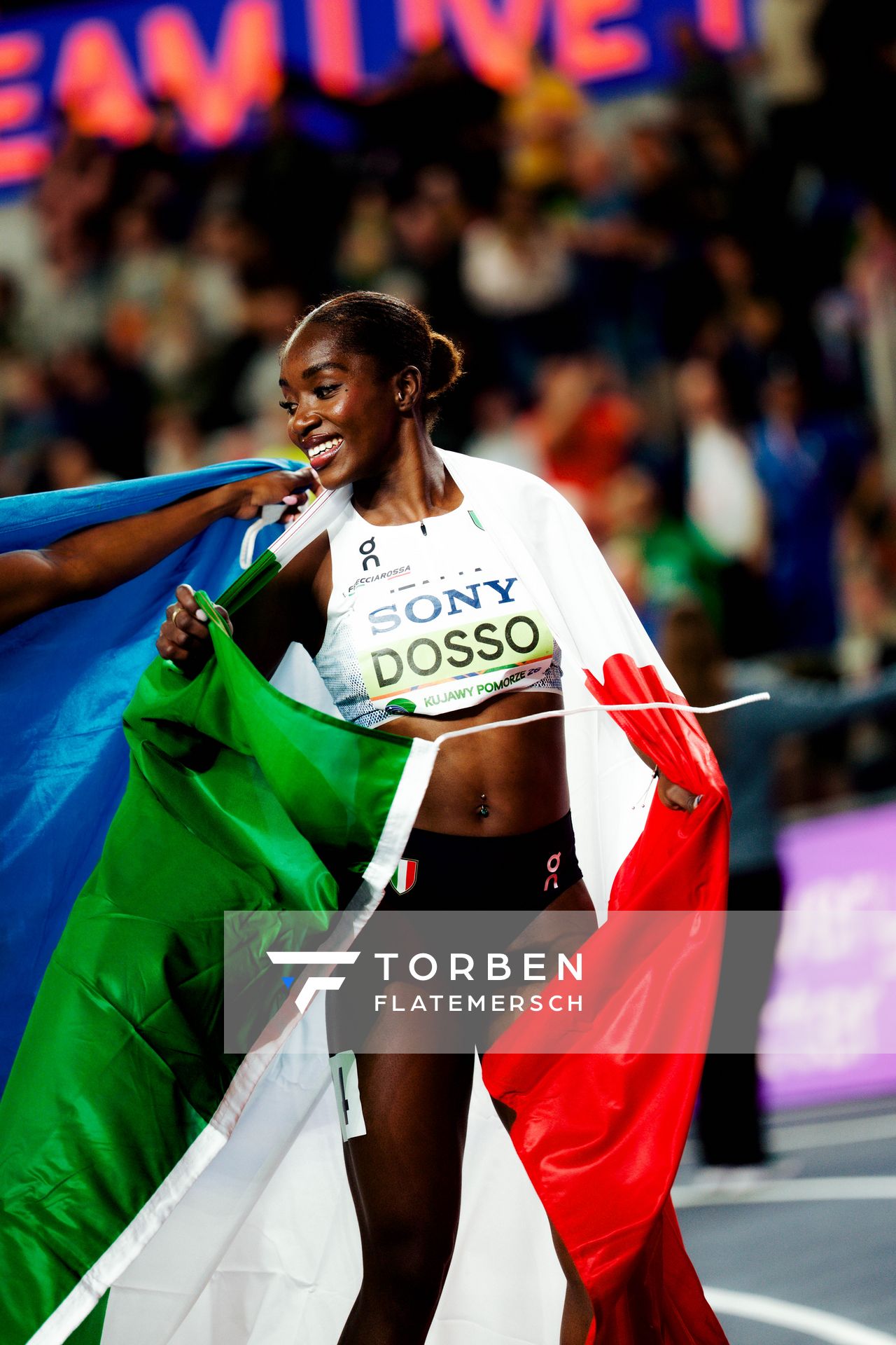 Zaynab Dosso (Italy) on 21.03.2026 at the World Athletics Indoor Championships 2026 in Torun