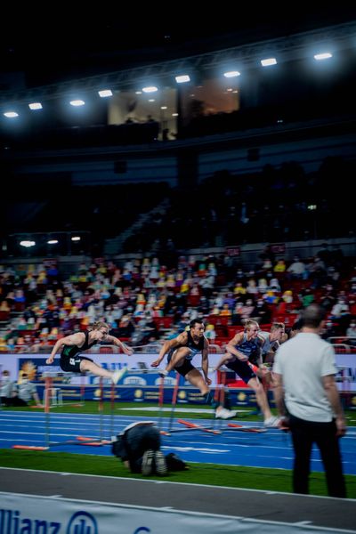 60m Huerden am 20.02.2022 beim ISTAF in Duesseldorf