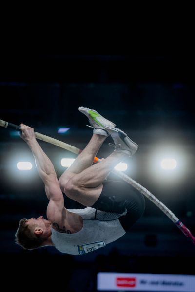 Piotr Lisek (POL) beim Stabhochsprung am 20.02.2022 beim ISTAF in Duesseldorf