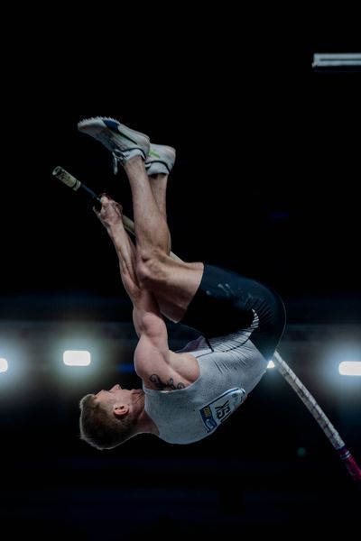 Piotr Lisek (POL) beim Stabhochsprung am 20.02.2022 beim ISTAF in Duesseldorf