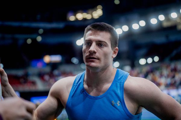 Matt Ludwig (USA) beim Stabhochsprung am 20.02.2022 beim ISTAF in Duesseldorf