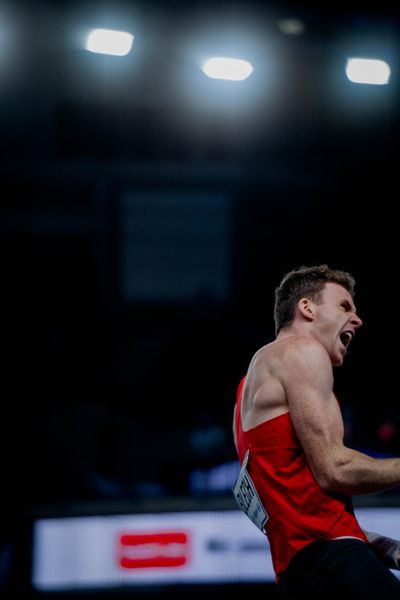 Torben Blech (TSV Bayer 04 Leverkusen) beim Stabhochsprung am 20.02.2022 beim ISTAF in Duesseldorf