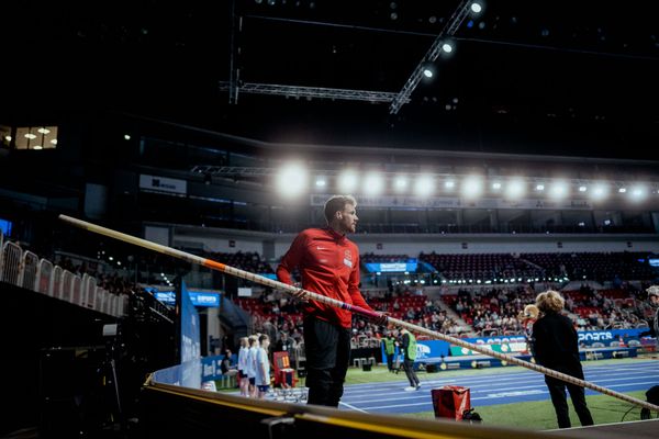 Torben Blech (GER) im Stabhochsprung am 29.01.2023 beim ISTAF Indoor im PSD Bank Dome in Duesseldorf