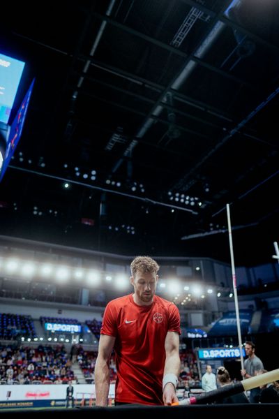 Torben Blech (GER) im Stabhochsprung am 29.01.2023 beim ISTAF Indoor im PSD Bank Dome in Duesseldorf