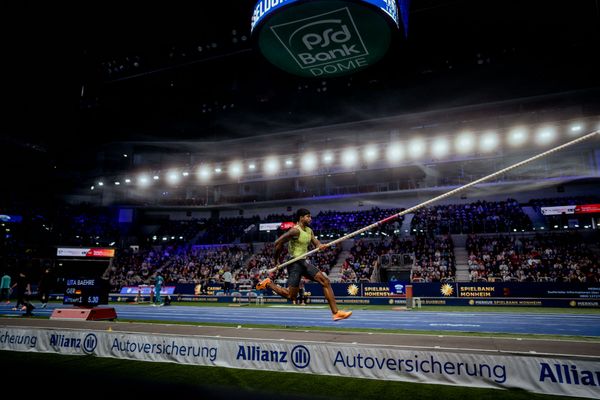 Bo Kanda Lita Baehre (GER) im Stabhochsprung am 29.01.2023 beim ISTAF Indoor im PSD Bank Dome in Duesseldorf