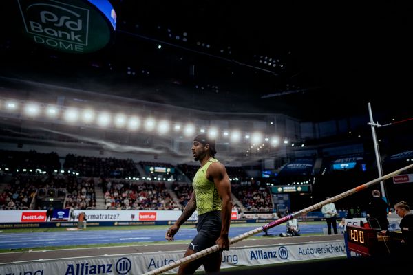 Bo Kanda Lita Baehre (GER) im Stabhochsprung am 29.01.2023 beim ISTAF Indoor im PSD Bank Dome in Duesseldorf