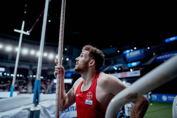 Torben Blech (GER) im Stabhochsprung am 29.01.2023 beim ISTAF Indoor im PSD Bank Dome in Duesseldorf