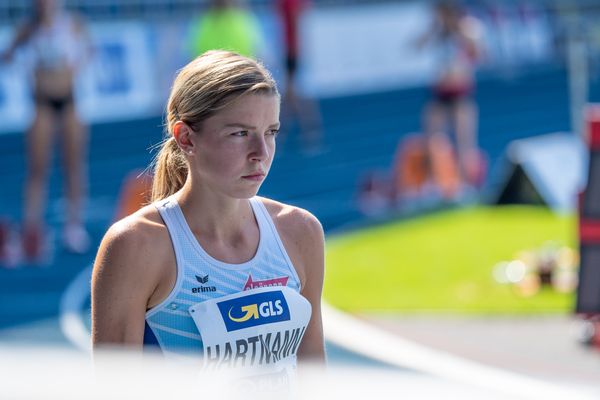 Lisa Sophie Hartmann (VfL Sindelfingen) ueber 400m Huerden am 08.08.2020 waehrend den deutschen Leichtathletik-Meisterschaften 2020 im Eintracht-Stadion in Braunschweig