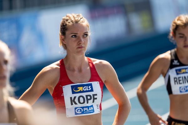 Ann Kathrin Kopf (VfL Eintracht Hannover) ueber 800m am 08.08.2020 waehrend den deutschen Leichtathletik-Meisterschaften 2020 im Eintracht-Stadion in Braunschweig