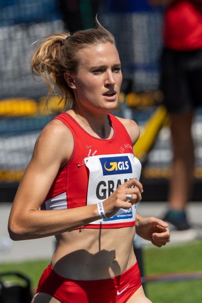 Caterina Granz (LG Nord Berlin) ueber 1500m am 08.08.2020 waehrend den deutschen Leichtathletik-Meisterschaften 2020 im Eintracht-Stadion in Braunschweig