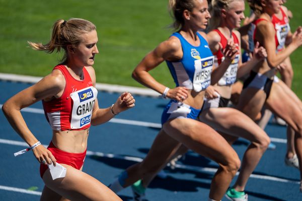 Caterina Granz (LG Nord Berlin) ueber 1500m am 08.08.2020 waehrend den deutschen Leichtathletik-Meisterschaften 2020 im Eintracht-Stadion in Braunschweig