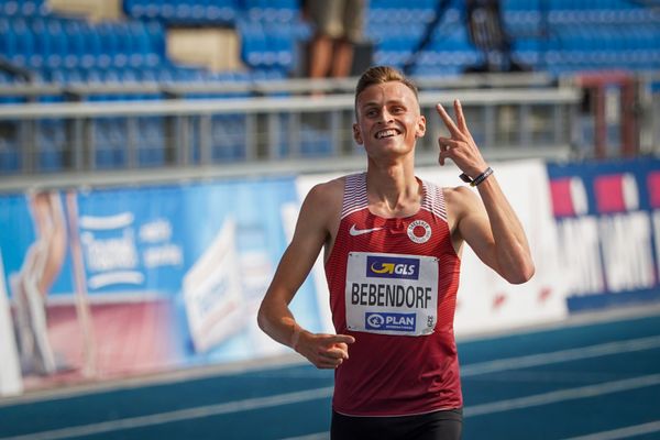 Deutscher Meister Karl Bebendorf (Dresdner SC 1898) ueber 3000m Hindernis am 09.08.2020 waehrend den deutschen Leichtathletik-Meisterschaften 2020 im Eintracht-Stadion in Braunschweig an Tag 2 (Nachmittags-Session)