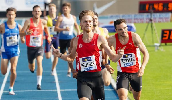 Marc Reuther (LG Eintracht Frankfurt), Deutscher Meister ueber 800m, am 09.08.2020 waehrend den deutschen Leichtathletik-Meisterschaften 2020 im Eintracht-Stadion in Braunschweig an Tag 2 (Nachmittags-Session)