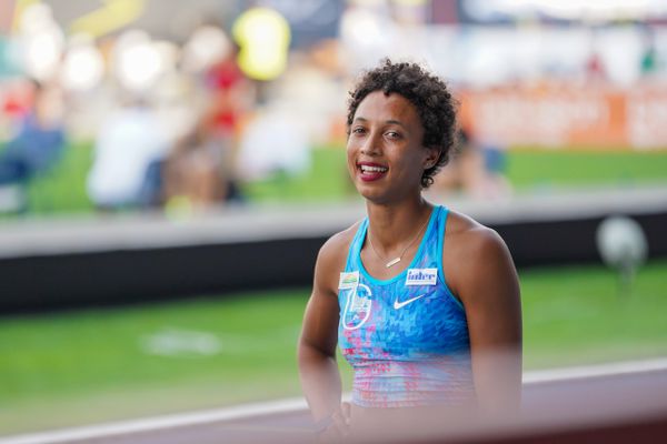 Deutsche Meisterin im Weitsprung Malaika Mihambo (LG Kurpfalz) am 09.08.2020 waehrend den deutschen Leichtathletik-Meisterschaften 2020 im Eintracht-Stadion in Braunschweig an Tag 2 (Nachmittags-Session)