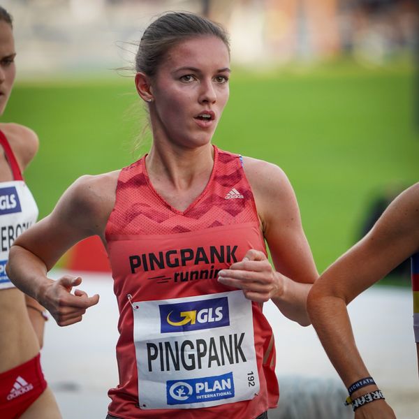 Svenja Pingpank (Hannover Athletics) ueber 5000m am 09.08.2020 waehrend den deutschen Leichtathletik-Meisterschaften 2020 im Eintracht-Stadion in Braunschweig an Tag 2 (Nachmittags-Session)