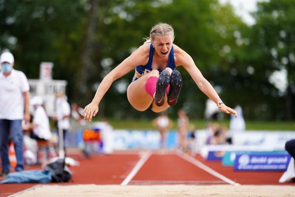 Serina Riedel (TH TSV Zeulenroda) ;Deutsche Leichtathletik-Mehrkampfmeisterschaften (Tag 1) am 22.08.2020 in Vaterstetten (Bayern)