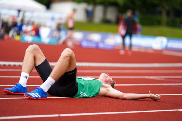 Deutscher U18 Mehrkampf Meister Maximilian Karsten (VfL Wolfsburg) ueber 1500m;Deutsche Leichtathletik-Mehrkampfmeisterschaften (Tag 2) am 22.08.2020 in Vaterstetten (Bayern)