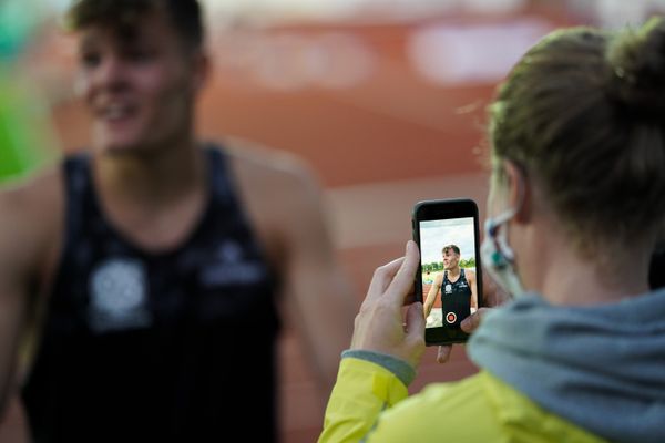 Deutscher U20 Mehrkampfmeister Marcel Meyer (Hannover 96) ;Deutsche Leichtathletik-Mehrkampfmeisterschaften (Tag 2) am 22.08.2020 in Vaterstetten (Bayern)