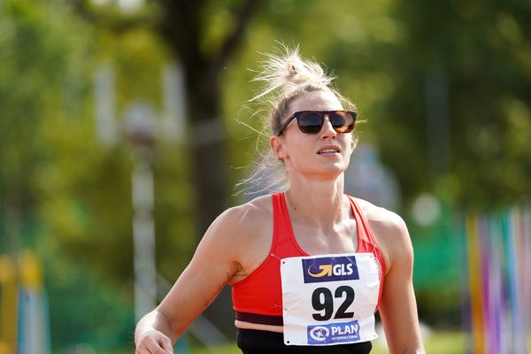 Carolin Schaefer (LG Eintracht Frankfurt) beim Speerwurf; Deutsche Leichtathletik-Mehrkampfmeisterschaften (Tag 3) am 23.08.2020 in Vaterstetten (Bayern)