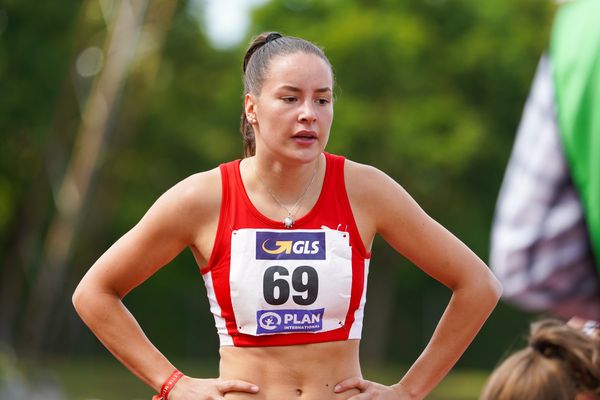 Mandy Muenkle (LG Filstal); Deutsche Leichtathletik-Mehrkampfmeisterschaften (Tag 3) am 23.08.2020 in Vaterstetten (Bayern)