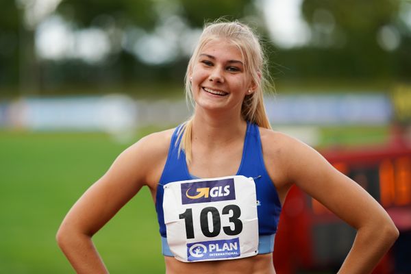 Deutsche U20 Mehrkampfmeisterin Lara Siemer (Rukeli Trollmann e. V.); Deutsche Leichtathletik-Mehrkampfmeisterschaften (Tag 3) am 23.08.2020 in Vaterstetten (Bayern)