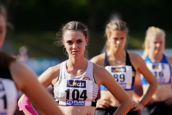 Miriam Sinning (LG Eintracht Frankfurt); Deutsche Leichtathletik-Mehrkampfmeisterschaften (Tag 3) am 23.08.2020 in Vaterstetten (Bayern)