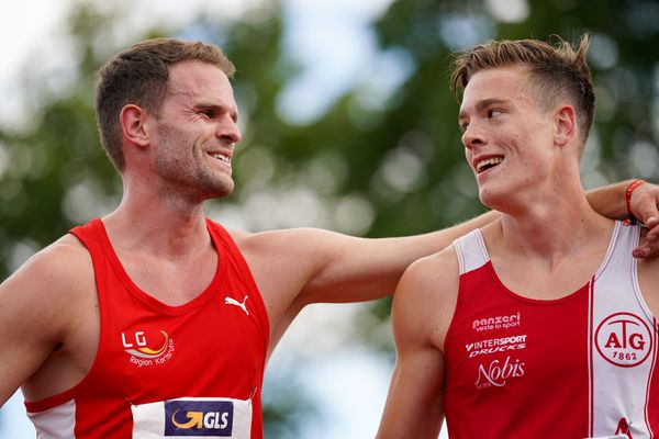 Nils Kruse (LG Region Karlsruhe) und Jannis Wolff (Aachener TG); Deutsche Leichtathletik-Mehrkampfmeisterschaften (Tag 3) am 23.08.2020 in Vaterstetten (Bayern)