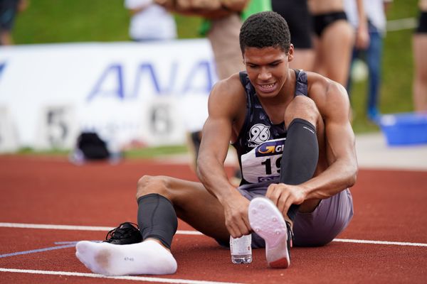 Deutscher Mehrkampfmeister Malik Diakite (Hannover 96) ; Deutsche Leichtathletik-Mehrkampfmeisterschaften (Tag 3) am 23.08.2020 in Vaterstetten (Bayern)