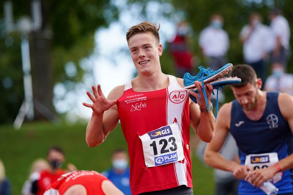 Deutscher U23 Mehrkampfmeister Jannis Wolff (Aachener TG);Deutsche Leichtathletik-Mehrkampfmeisterschaften (Tag 3) am 23.08.2020 in Vaterstetten (Bayern)
