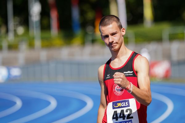 Florian Kroll (LG Osnabrueck) im 400m Vorlauf am 04.09.2020 waehrend den deutschen Leichtathletik-Jugendmeisterschaften im Frankenstadion in Heilbronn (Tag1)