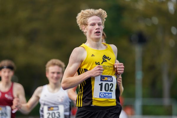 Maik Bruse (LG Goettingen) im 1500m Vorlauf am 04.09.2020 waehrend den deutschen Leichtathletik-Jugendmeisterschaften im Frankenstadion in Heilbronn (Tag1)