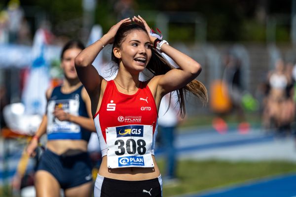 Anna Malia Hense (LG Olympia Dortmund) am 05.09.2020 waehrend den deutschen Leichtathletik-Jugendmeisterschaften im Frankenstadion in Heilbronn (Tag2)