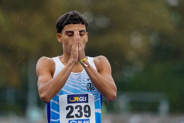 Jason Gordon (OTB Osnabrueck) ueber 400m Huerden am 05.09.2020 waehrend den deutschen Leichtathletik-Jugendmeisterschaften im Frankenstadion in Heilbronn (Tag2)