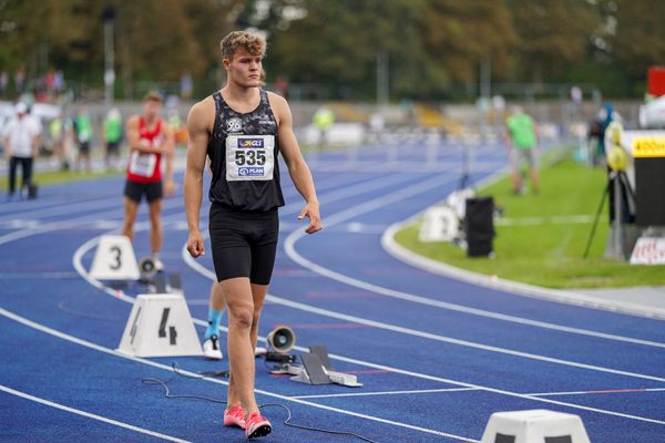 Marcel Meyer (Hannover 96) ueber 400m Huerden am 05.09.2020 waehrend den deutschen Leichtathletik-Jugendmeisterschaften im Frankenstadion in Heilbronn (Tag2)