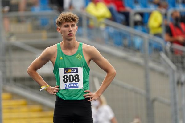 Tom Unverricht (TuS Bothfeld) ueber 400m Huerden am 05.09.2020 waehrend den deutschen Leichtathletik-Jugendmeisterschaften im Frankenstadion in Heilbronn (Tag2)