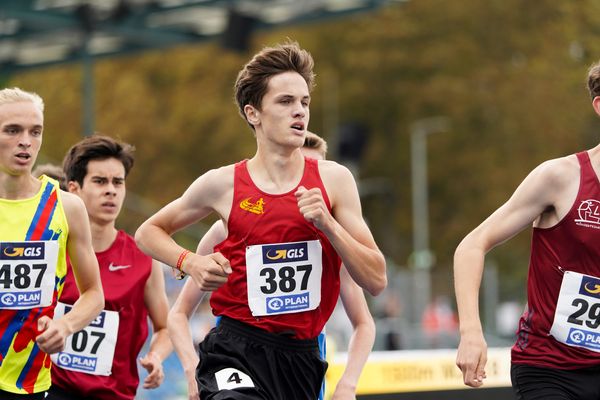 Tim Kalies (Braunschweiger Laufclub) im 1500m Finale am 05.09.2020 waehrend den deutschen Leichtathletik-Jugendmeisterschaften im Frankenstadion in Heilbronn (Tag2)