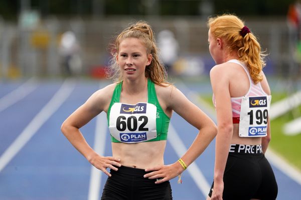 Anne Marie Petersen (Eintracht Hildesheim) ueber 800m am 05.09.2020 waehrend den deutschen Leichtathletik-Jugendmeisterschaften im Frankenstadion in Heilbronn (Tag2)