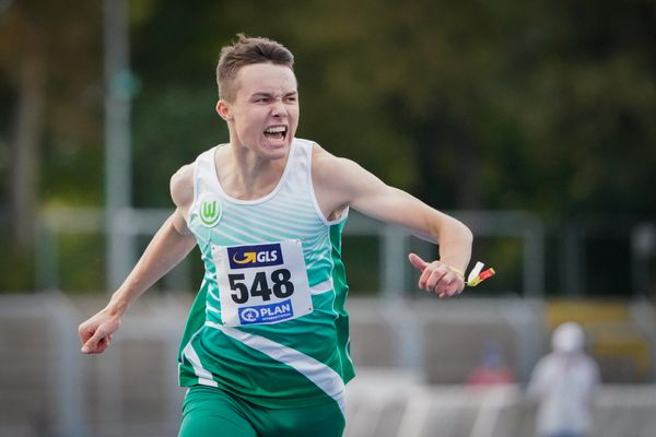 Deutscher U18 Jugendmeister ueber 200m Tobias Morawietz (VfL Wolfsburg) am 05.09.2020 waehrend den deutschen Leichtathletik-Jugendmeisterschaften im Frankenstadion in Heilbronn (Tag2)